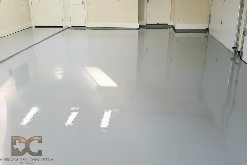 solid color epoxy polyaspartic garage floor coating