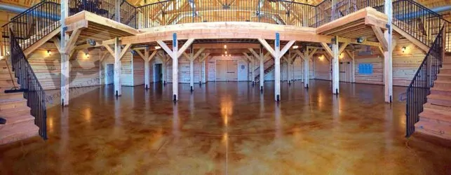 stained concrete flooring installation by Decorative Concrete of Texas