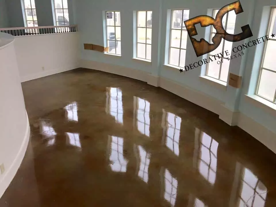 brown stained concrete