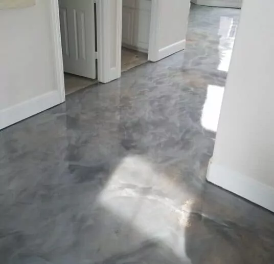 grey tan epoxy floors