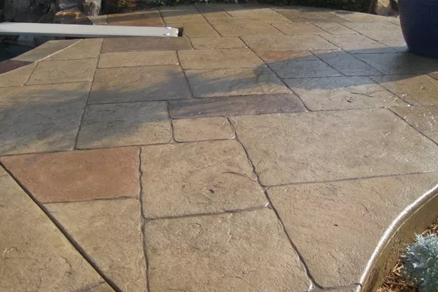 stained and sealed patio