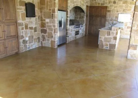 stained concrete patio