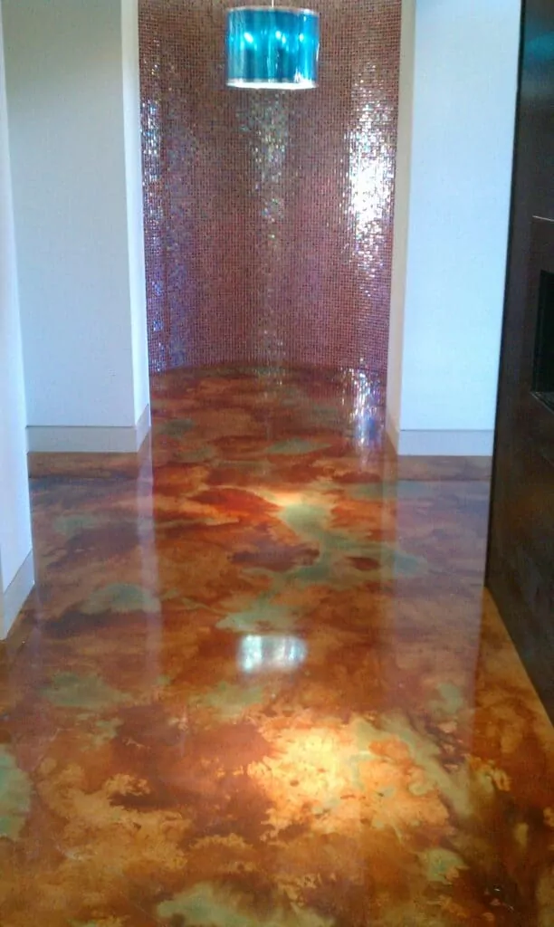 custom stained concrete flooring