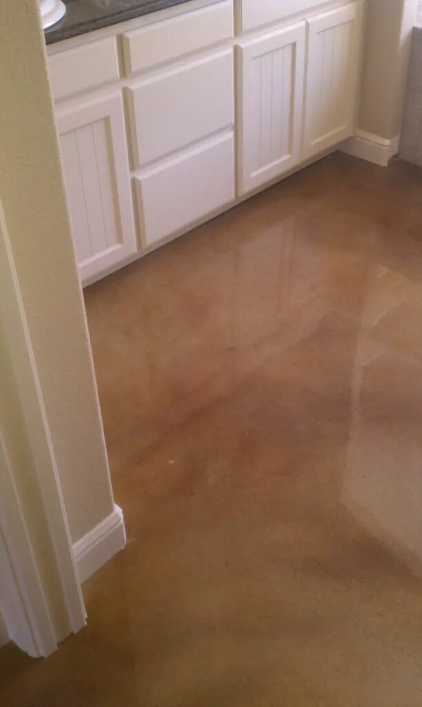 stained concrete flooring installation by Decorative Concrete of Texas