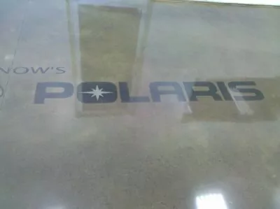 polished concrete logo flooring install