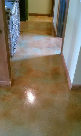 stained concrete flooring installation by Decorative Concrete of Texas