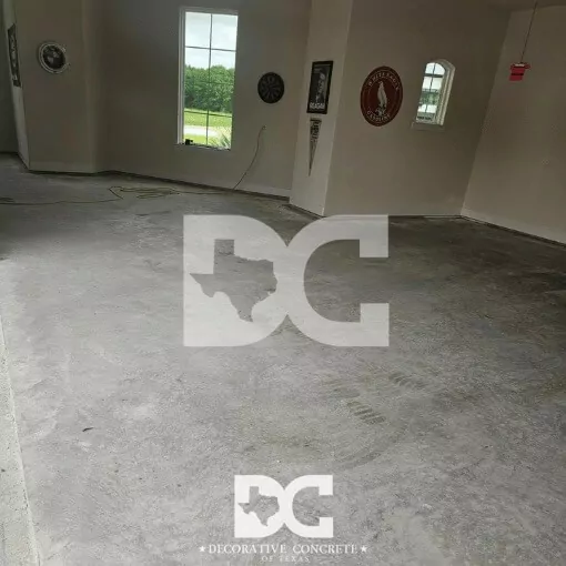 before garage floor coating was installed