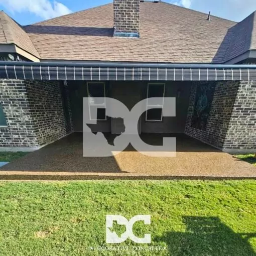 After Picture of Concrete Patio after epoxy polyaspartic installation by DC OF TX