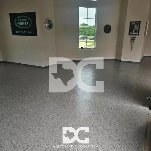 after garage floor coating was installed by DC of Texas